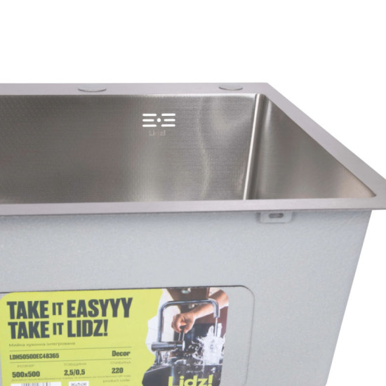 Кухонная мойка Lidz Handmade H5050H Decor Honeycomb 2,5/0,5 мм LDH5050DEC48365