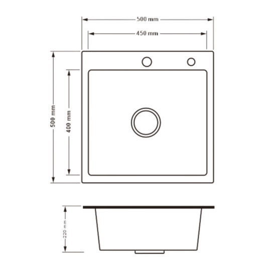 Кухонная мойка Lidz Handmade H5050H Decor Honeycomb 2,5/0,5 мм LDH5050DEC48365