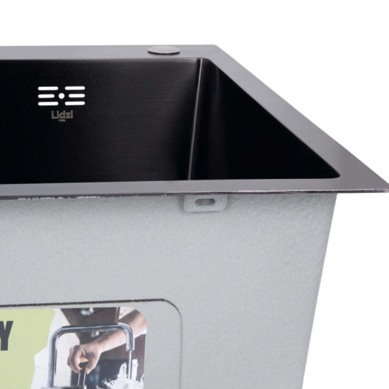 Кухонная мойка Lidz Handmade H5050HB Decor Black PVD Honeycomb 2,5/0,5 мм LDH5050BDECPVD48369