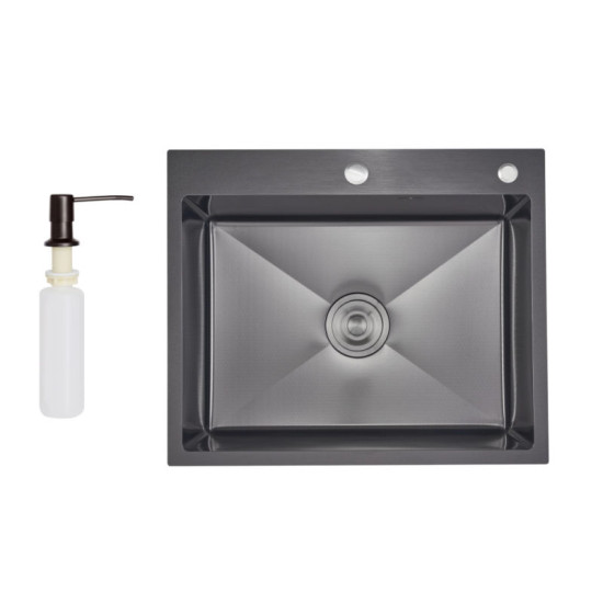 Кухонна мийка Lidz Handmade H6050HB Decor Black PVD Honeycomb 2,5/0,5 мм LDH6050BDECPVD48371