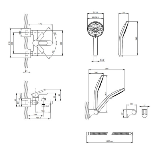 Змішувач для ванни Lidz Astra 006 (k35) LDAST006CRM48087 Chrome