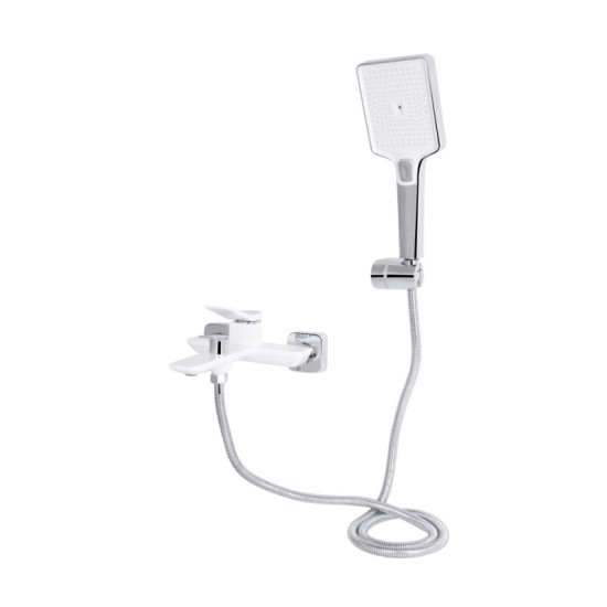 Смеситель для ванны Qtap Presto QTPRE259CRW45579 Chrome/White
