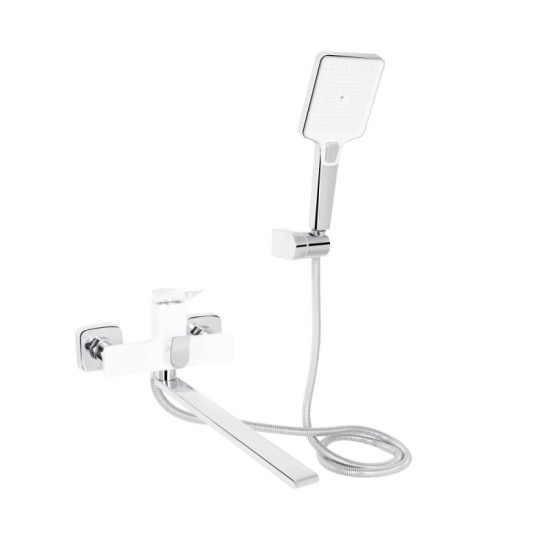 Смеситель для ванны Qtap Presto QTPRE2601CRW45578 Chrome/White