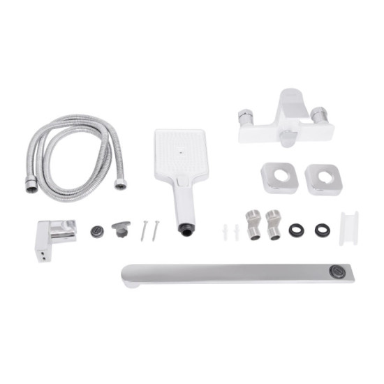 Смеситель для ванны Qtap Presto QTPRE2601CRW45578 Chrome/White