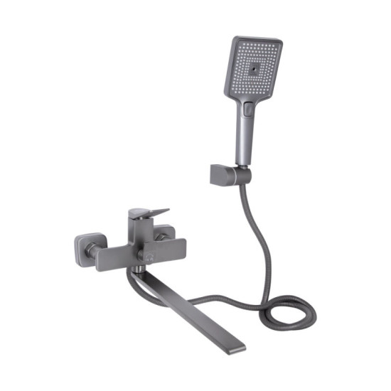 Змішувач для ванни Qtap Presto QTPRE2601GRP45583 Graphite