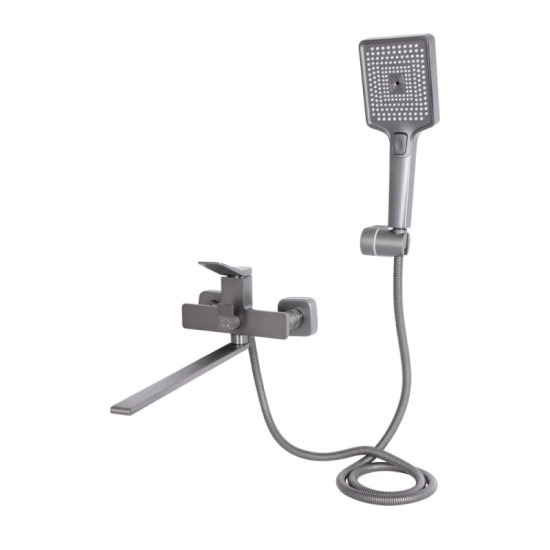 Змішувач для ванни Qtap Presto QTPRE2601GRP45583 Graphite