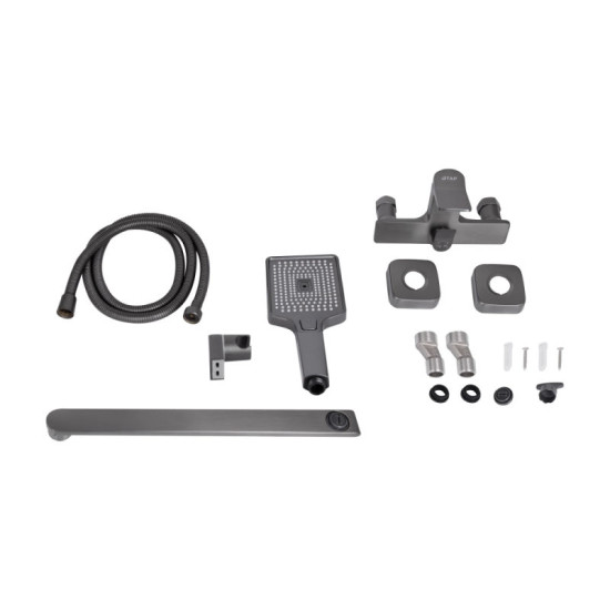 Змішувач для ванни Qtap Presto QTPRE2601GRP45583 Graphite