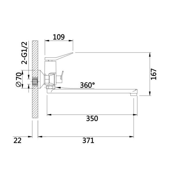 Змішувач для ванни Qtap Presto QTPRE2601GRP45583 Graphite