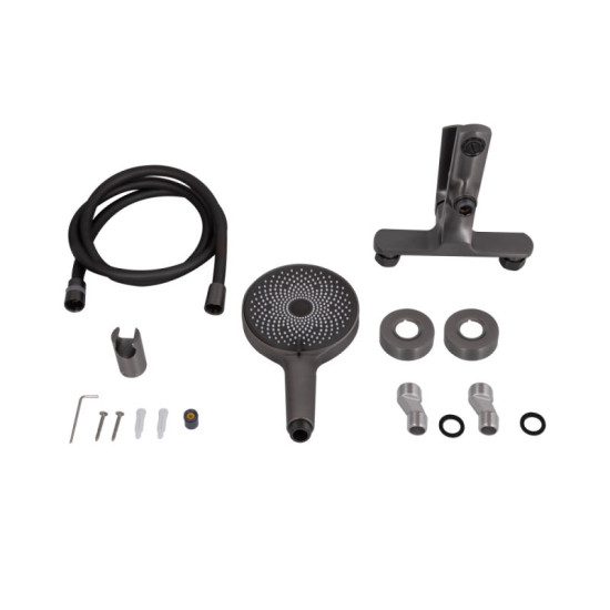 Смеситель для ванны Qtap Slavonice QTSLV259GMB48035 Gunmetal Black PVD