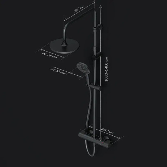 Душова система Am.Pm X-Joy F0785A422 чорний