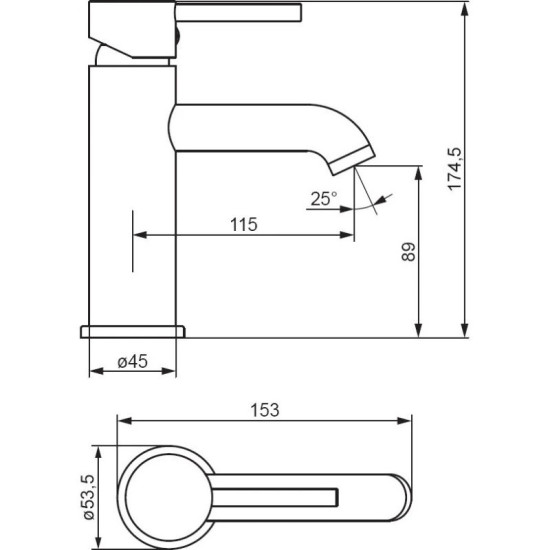 Змішувач для раковини Damixa 360210000 Scandinavian Pure