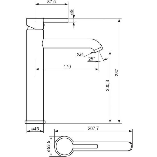 Смеситель для раковины Damixa 360250000 Scandinavian Pure