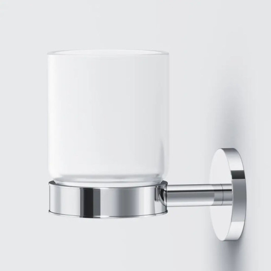Стеклянный стакан с настенным держателем Am.Pm A85A34300 X-Joy