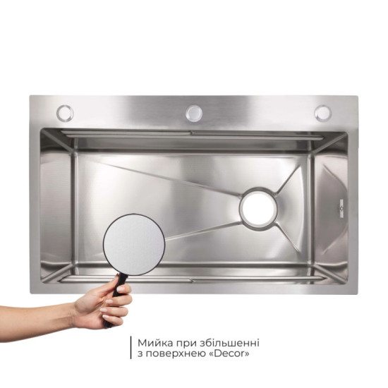Кухонна мийка Lidz Handmade H7545 Decor Honeycomb 3,0/1,0 мм LDH7545DEC48372