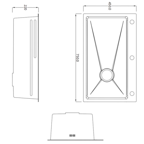 Кухонна мийка Lidz Handmade H7545 Decor Honeycomb 3,0/1,0 мм LDH7545DEC48372