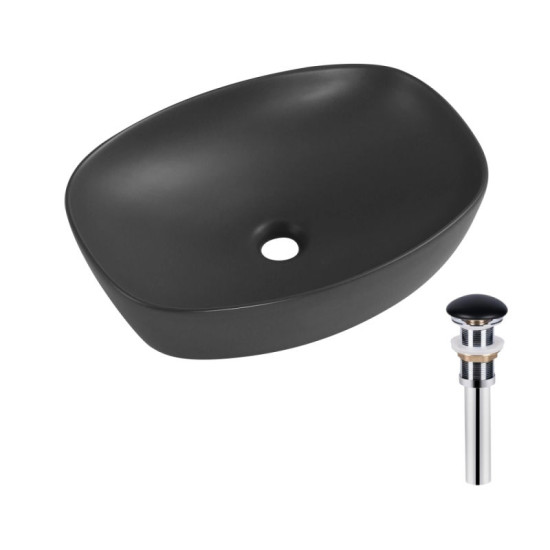 Раковина Qtap Robin 500х380х140 Anthracite QT04116302AN