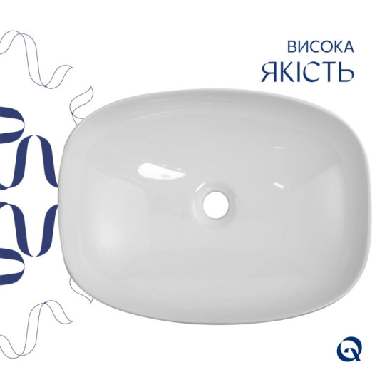 Раковина Qtap Robin 500х380х140 Marble QT04116302MR
