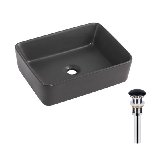 Раковина Qtap Tern 480x370x135 Anthracite QT17116069AN