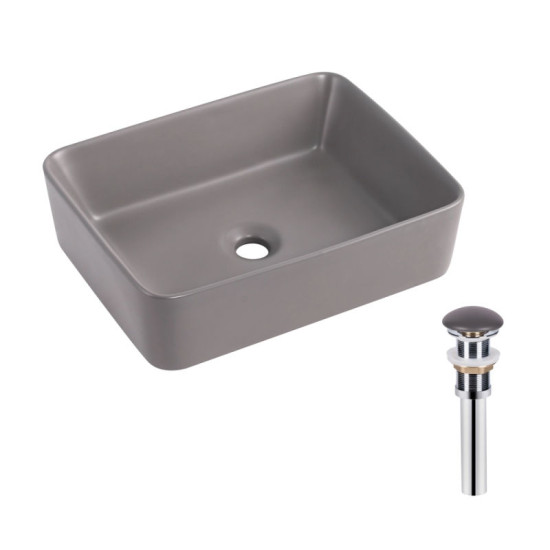 Раковина Qtap Tern 480x370x135 Stone grey QT17116069SG