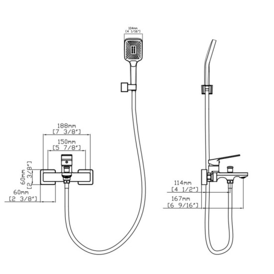 Змішувач для ванни Qtap Capricorn Chrome (k35) QTCAP3060102C48222
