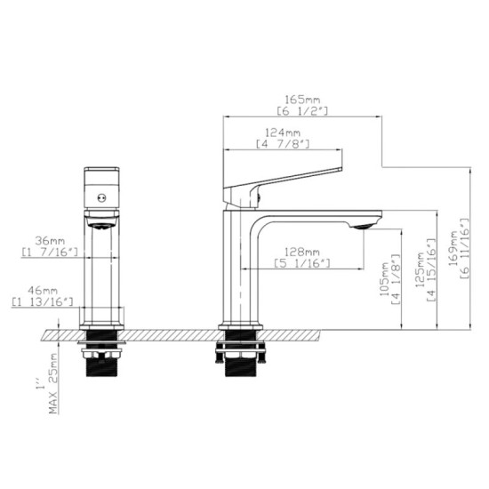 Смеситель для раковины Qtap Capricorn Chrome (k26) QTCAP1060102C48219