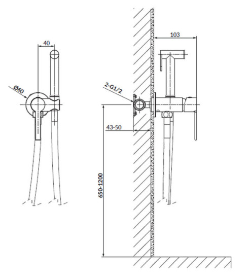 Гігієнічний душ із змішувачем Virgo Cersanit (S951-872)