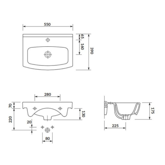 Раковина Cersanit Cersania New 55 (K119-079)
