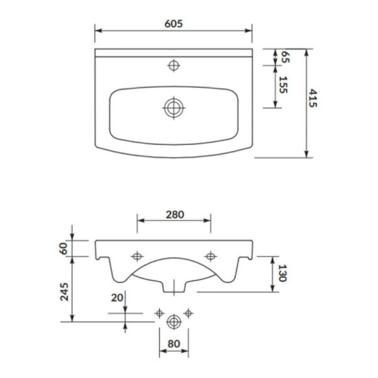 Раковина Cersanit Cersania New 60 (K119-077)