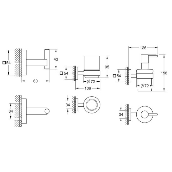 Набор аксессуаров Grohe Start Cube BF40961SC