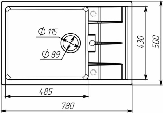 Кухонна мийка Valeso 7850 ROMA матова Дюна