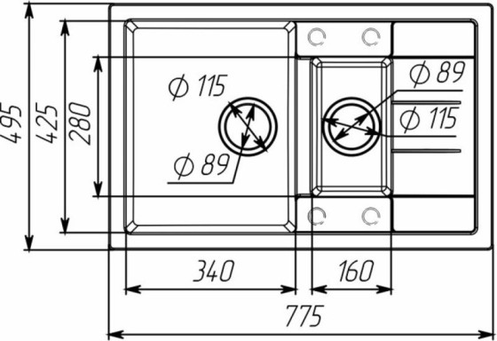 Кухонная мойка Valeso 7850W TOSKANA матовая Моррион