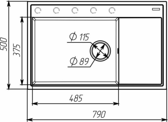 Кухонна мийка Valeso 7950 AZURIT матова Карамель
