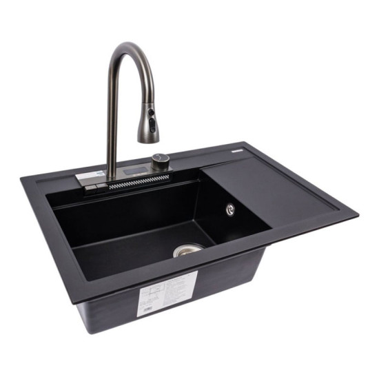 Кухонна мийка Valeso 7950 ATRUM матова чорна