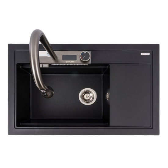 Кухонна мийка Valeso 7950 ATRUM матова чорна