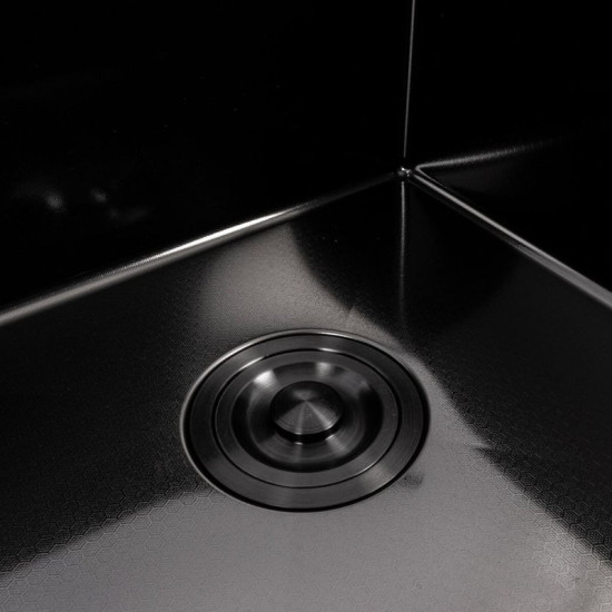 Кухонна мийка Valeso Handmade CM 65*50 R Decor PVD чорна (3.0/0.8)