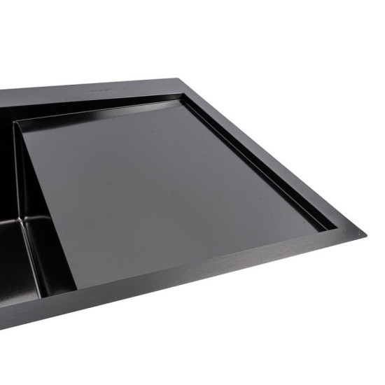 Кухонна мийка Valeso Handmade CM 78 * 50 L Decor PVD чорна (3.0/0.8)