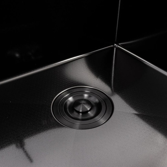 Кухонна мийка Valeso Handmade CM 78 * 50 L Decor PVD чорна (3.0/0.8)