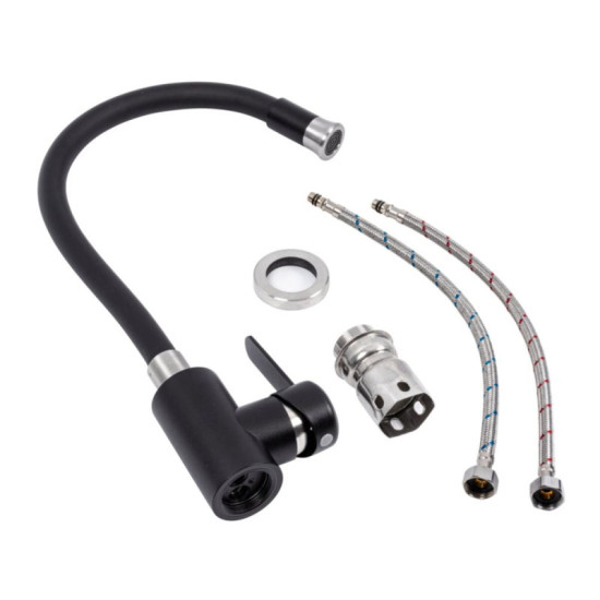 Кухонный смеситель Valeso KT 90 (черный матовый)