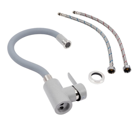 Кухонный смеситель Valeso KT 92 (серый металлик)