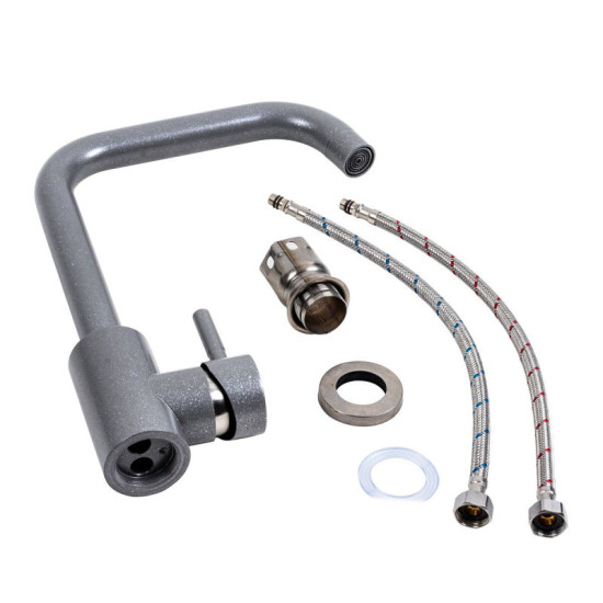 Кухонний змішувач Valeso NS02B (3008B-NA) Сірий мусон