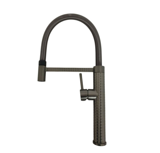 Кухонний змішувач Valeso VAS2 (чорний гусак, PVD чорний корпус)