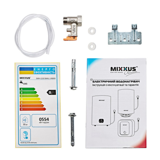 Водонагрівач "Під мийку" Mixxus EWH-1215 SMALL UNDER 15 л, мокрий тен 1,5 kW (WH0605)