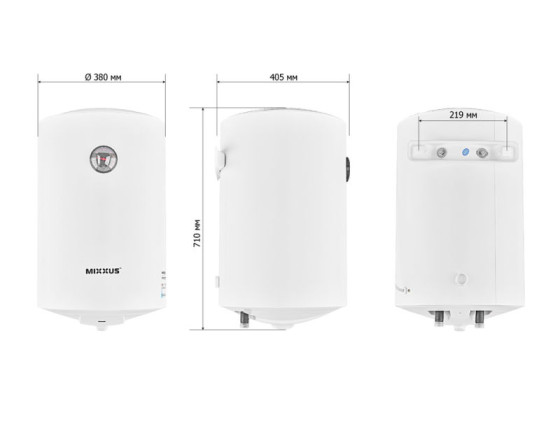 Водонагрівач "Циліндр" Mixxus EWH-07050 ROUND WET 50 л, мокрий тен 1,5 kW (WH0601)