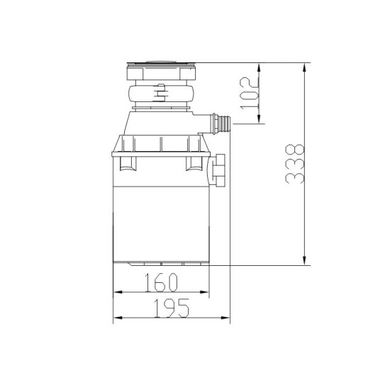 Подрібнювач харчових відходів Mixxus GD-03-0,75 (560Вт, індукційний двигун) (MX1570)