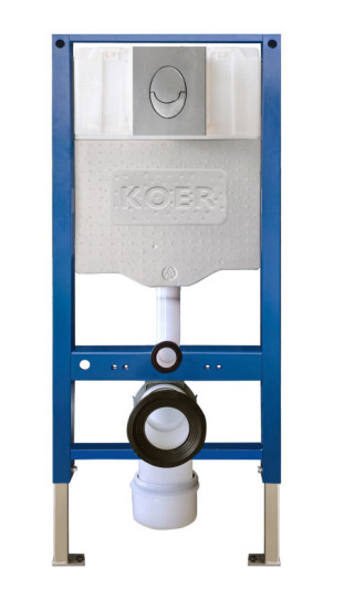 Инсталляция для подвесного унитаза Koer KT-0503-01 500x126x1150mm с панелью смыва KT-0606-01 Хром (KR5347)