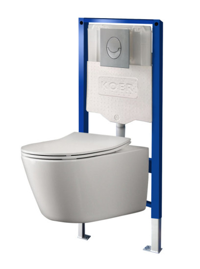 Инсталляция для подвесного унитаза Koer KT-0503-01 500x126x1150mm с панелью смыва KT-0606-01 Хром (KR5347)