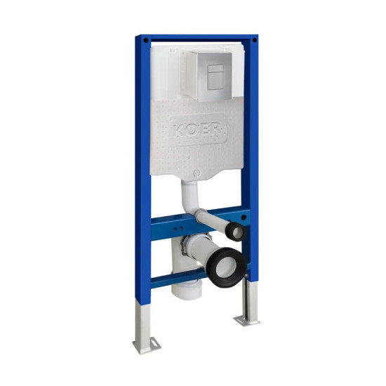 Інсталяція для підвісного унітазу Koer KT-0504-01 500x126x1150mm з панеллю змиву KT-0607-01 Хром (KR5348)