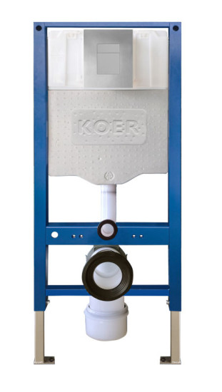 Інсталяція для підвісного унітазу Koer KT-0504-01 500x126x1150mm з панеллю змиву KT-0607-01 Хром (KR5348)