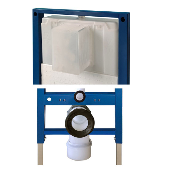 Інсталяція для підвісного унітазу Koer KT-0504-01 500x126x1150mm з панеллю змиву KT-0607-01 Хром (KR5348)