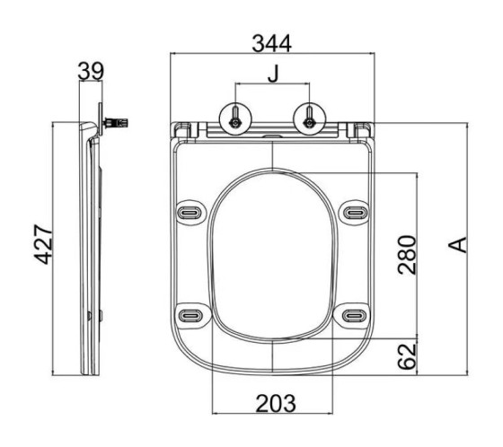 Крышка+сидение Mixxus Premium SEAT COVER QUADRO-STYLE-2001 427х344х39mm (MP6613)